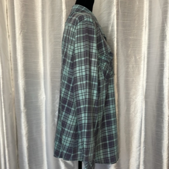 Natural Reflections Women’s Size XXL Blue Plaid Button Up Long Sleeve Shirt - Picture 2 of 8